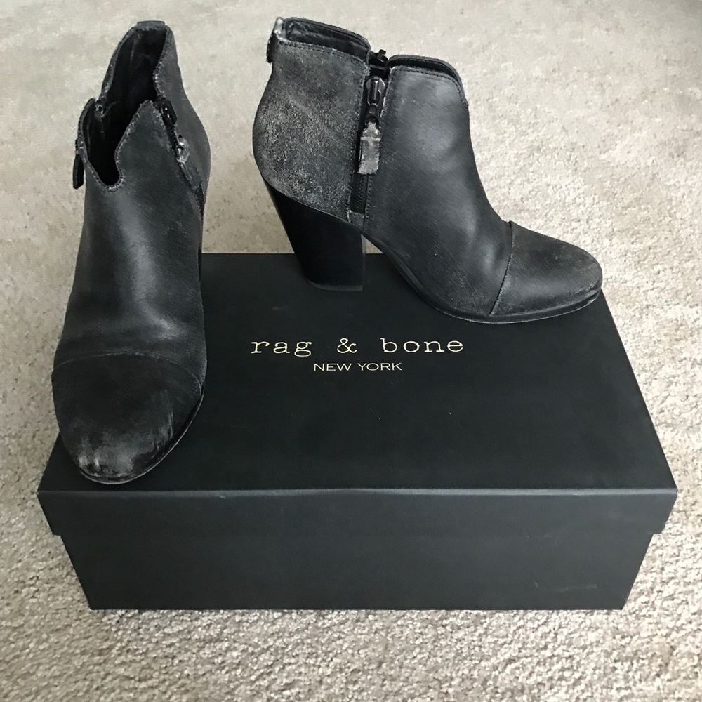 Rag & Bone Margot Distressed Leather Ankle Boot