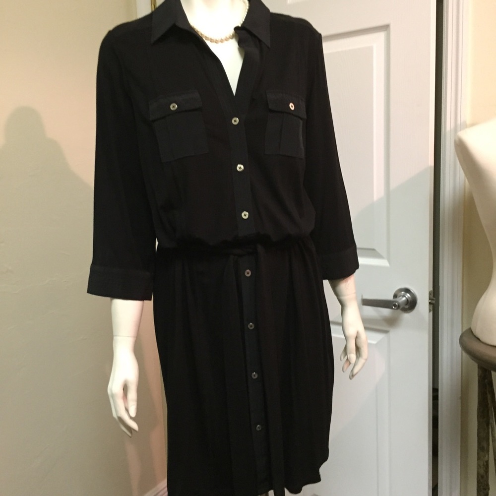 White House Black Market belted dress size L