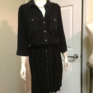 White House Black Market belted dress size L