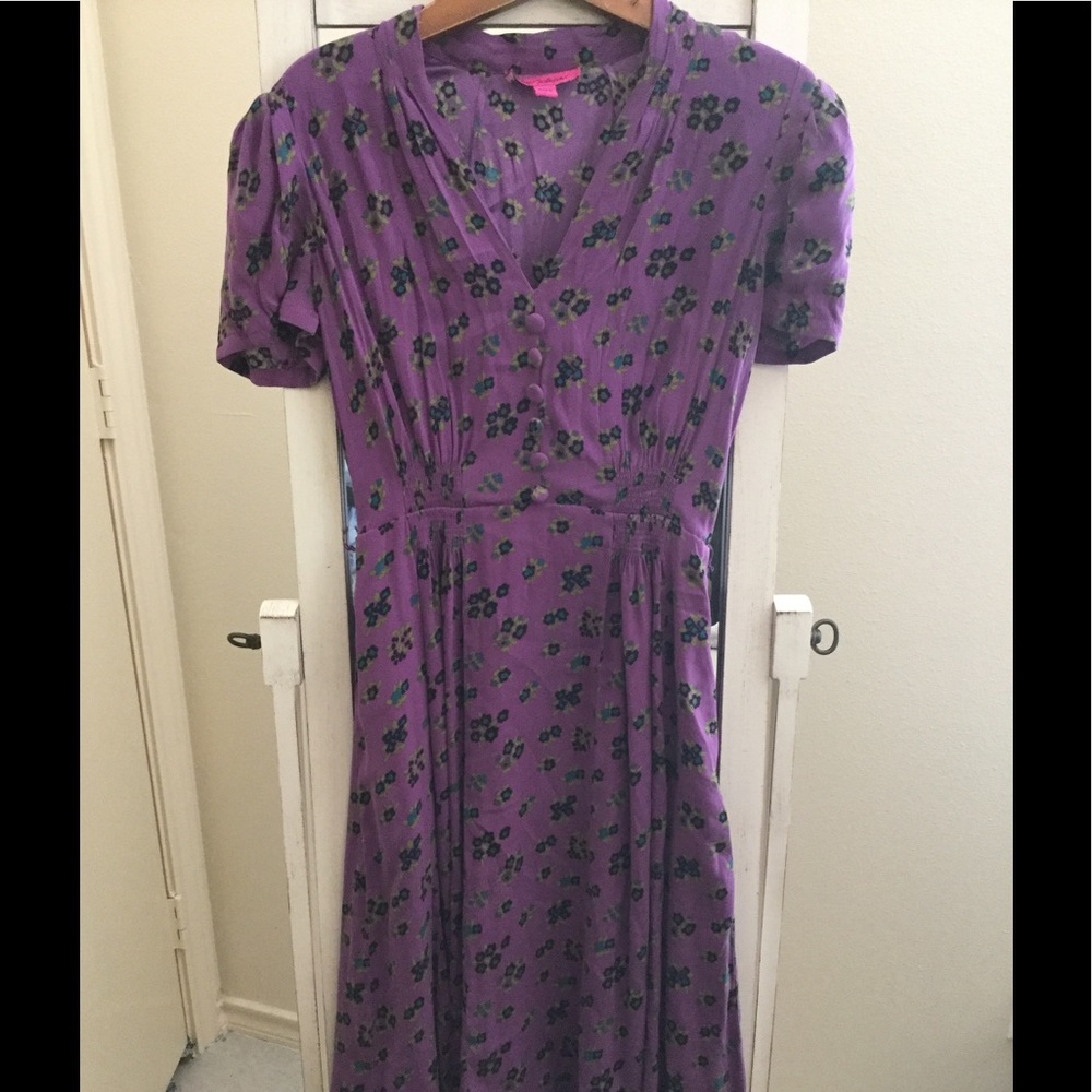 Betsy Johnson Vintage purple flower dress
