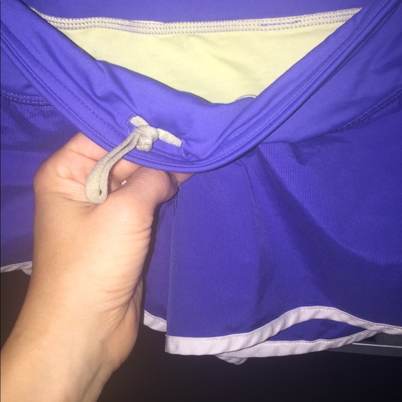 Lululemon blue with white piping shorts - Picture 2 of 4