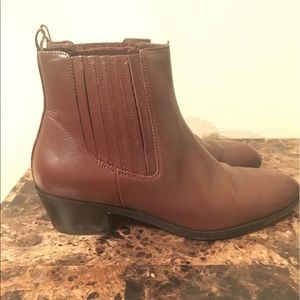 J Crew  Chelsea Boots in Brownstone Leather