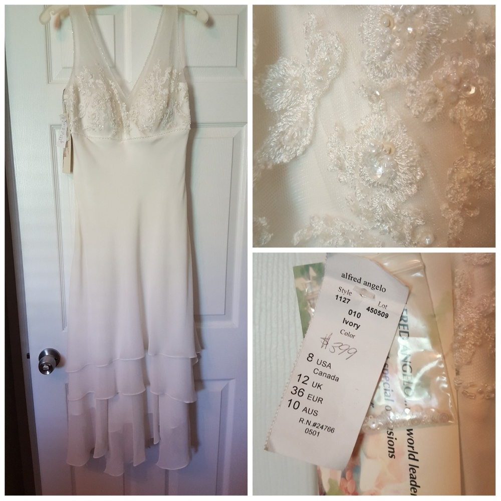 NWT ALFRED ANGELO IVORY WEDDING DRESS GOWN