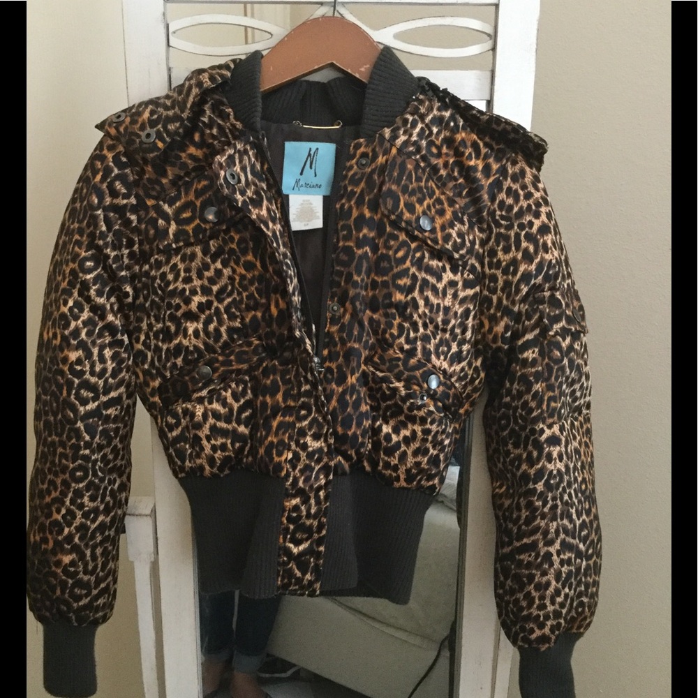 Marciano Cheetah print puffed jacket