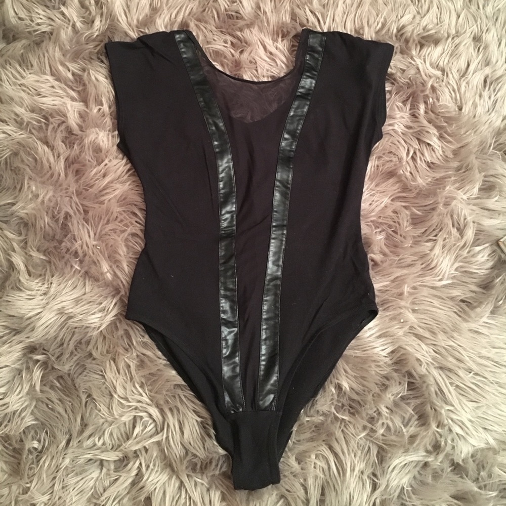 Sheer American apparel bodysuit