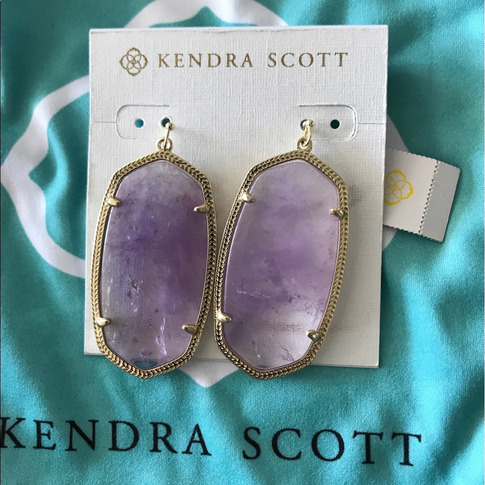 Kendra scott Danielle earring gold/amethyst