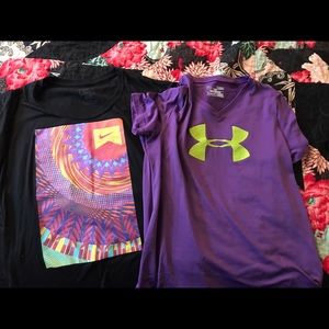Girls Nike and Under Armour