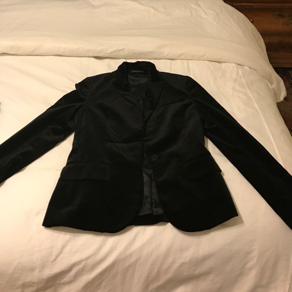 Theory black velvet jacket