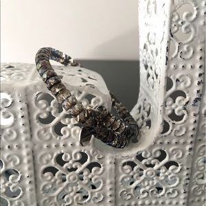 Alex & Ani gem Bangle! Charcoal Colored Crystals