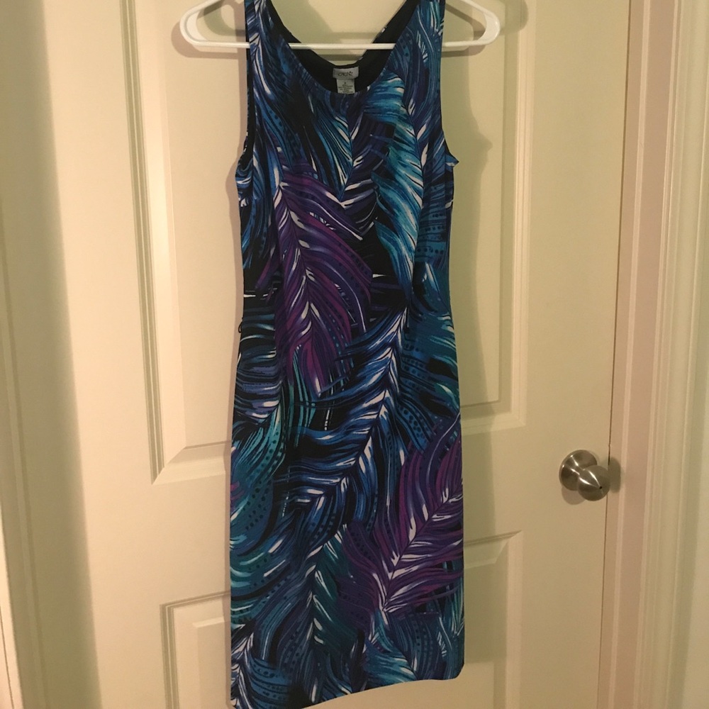 Cache palm printed dress