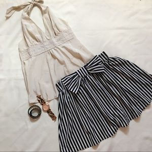 Stripe mini skirt