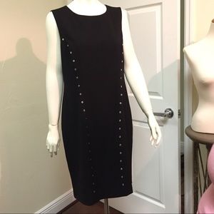 Calvin Klein black dress with silver accents.Sz 12