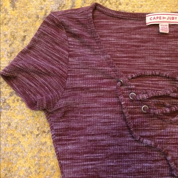 CJ Maroon Lace-up Onesie - Picture 2 of 4