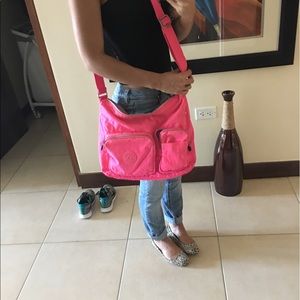 Hot Pink Kipling Messenger Bag