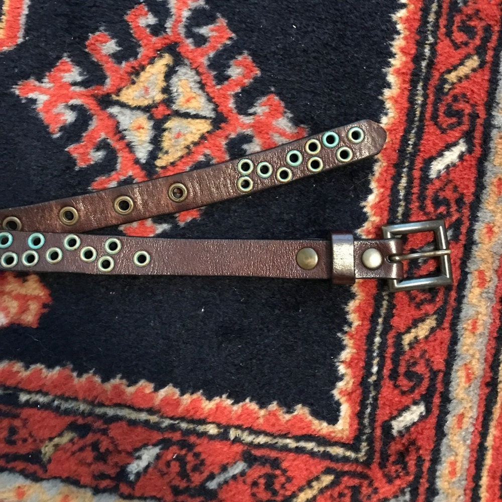 Brown Leather Looped Belt