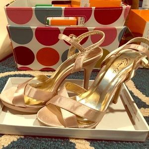 Champagne gold Camille la Vie heels