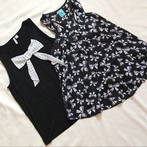Ribbon sleeveless shirt