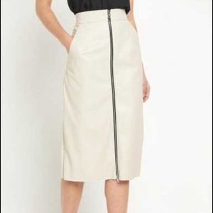 Atlantic faux leather French Connection midi skirt