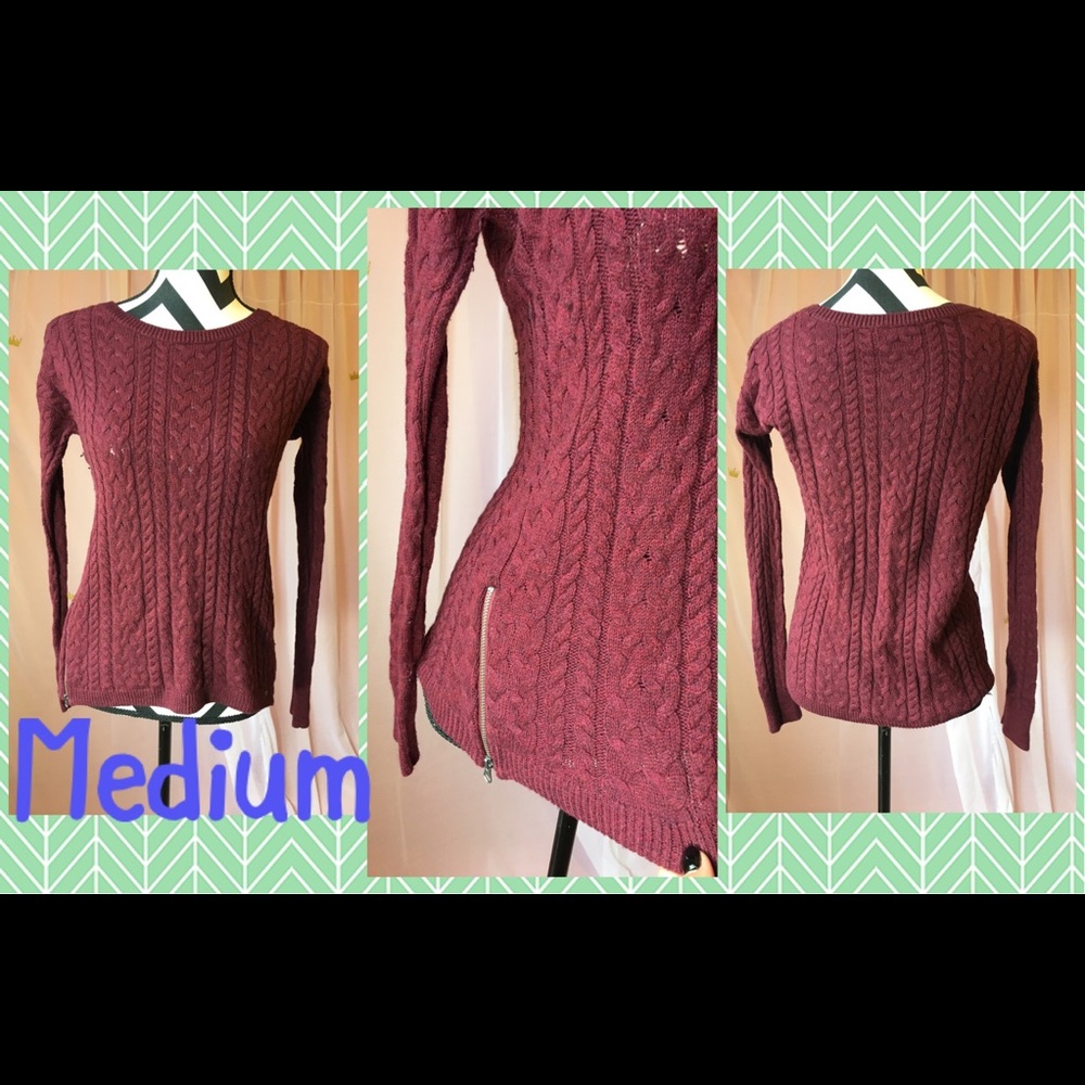 American Eagle burgundy sweater m