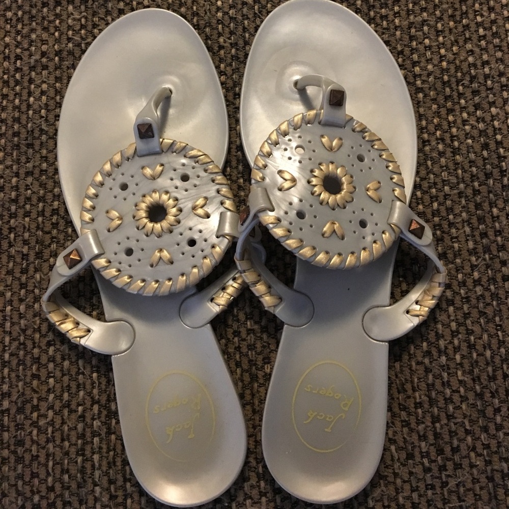 Jack Roger Silver Jelly Sandals