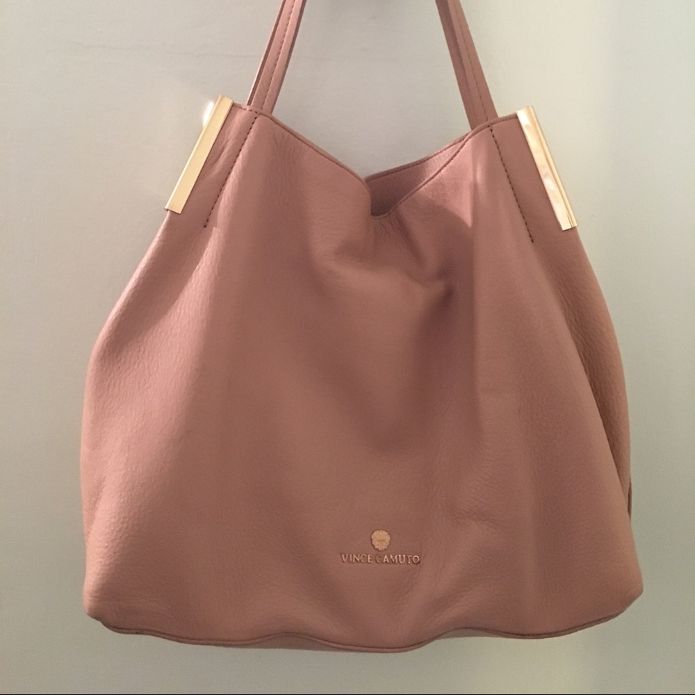 Vince Camuto Pink Leather Shoulder Bag/Tote