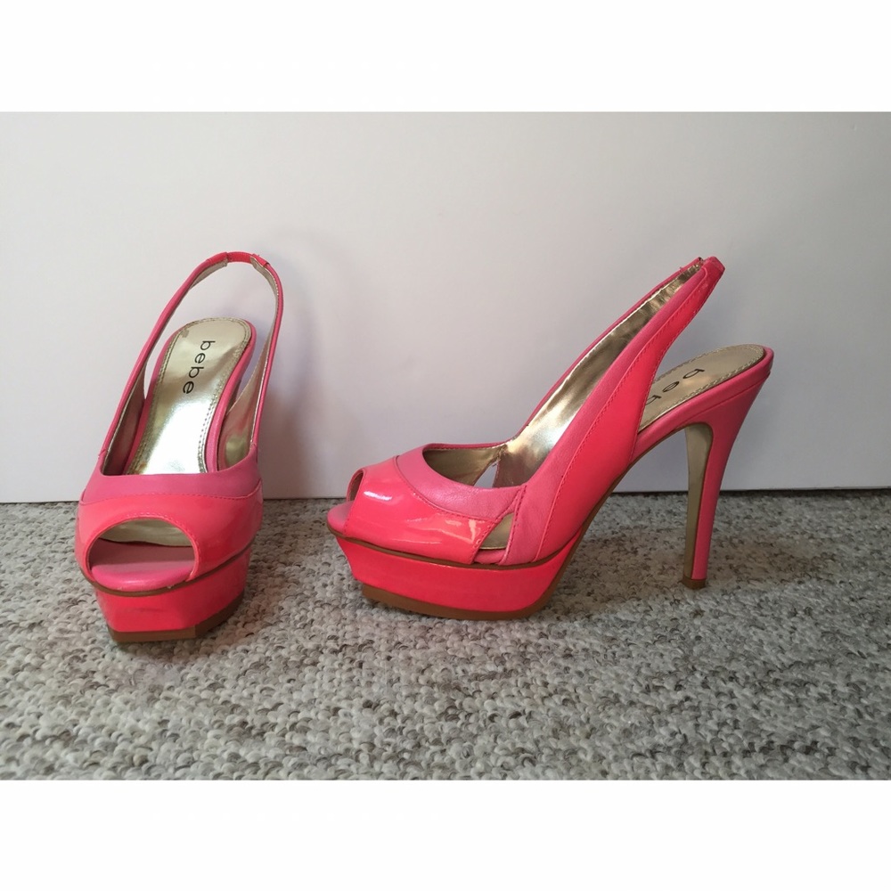 Pink Bebe heels lightly used