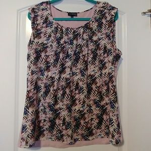 Mixed media shell top