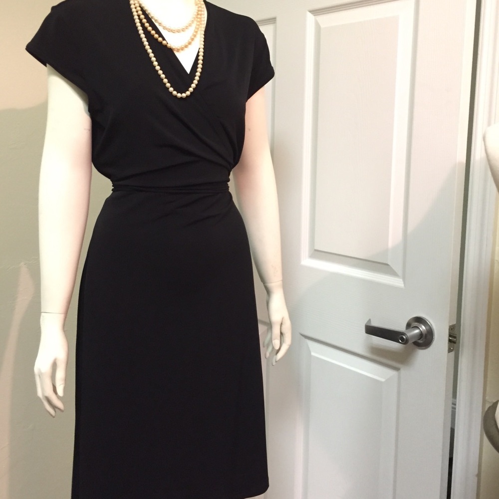 Enfocus Woman black wrap dress! Size 14