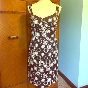 AGB dress. Brown with a pretty swirl pattern.