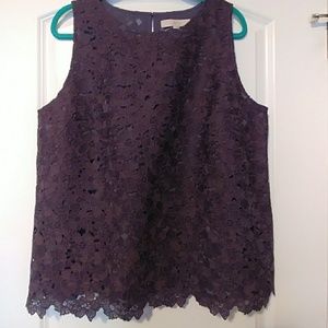 Lace shell top