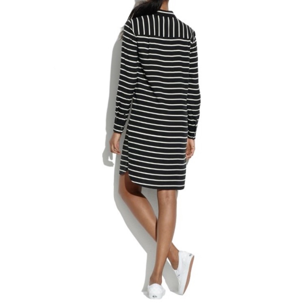 Madewell • Silk Striped Shirt Dress - Picture 3 of 7