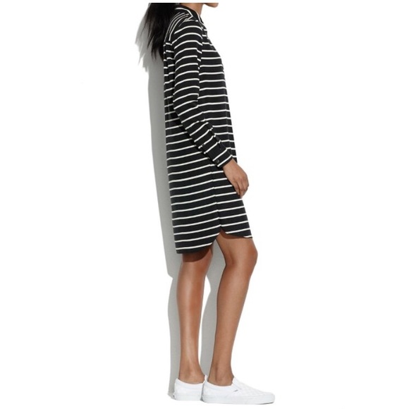 Madewell • Silk Striped Shirt Dress - Picture 2 of 7