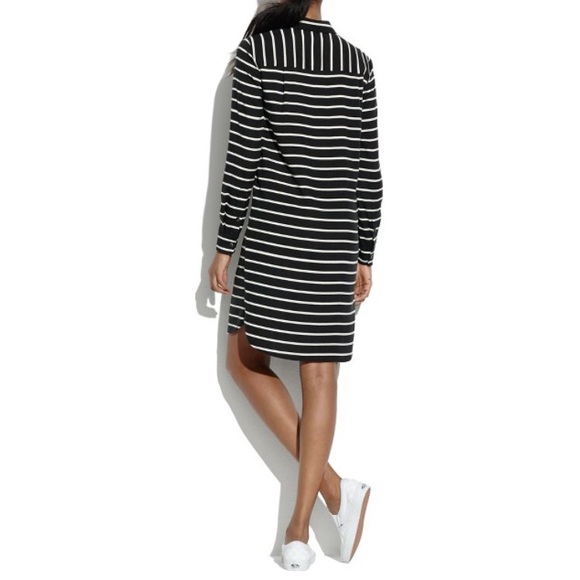 Madewell • Silk Striped Shirt Dress - Picture 3 of 7