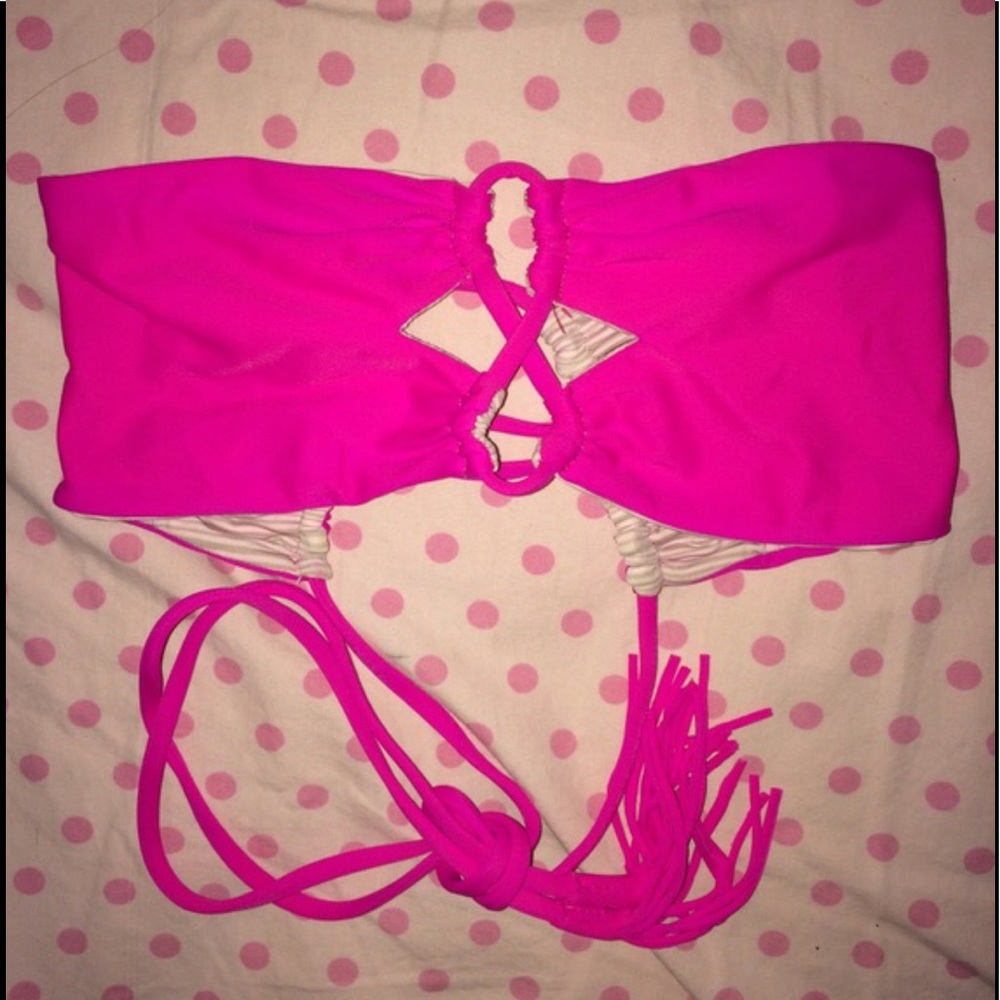 Acacia swimwear top in guava pop