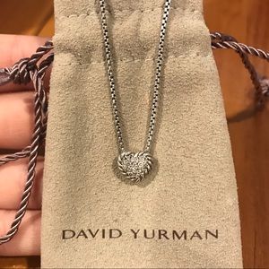 David Yurman Petite Heart Necklace with Diamonds