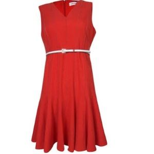 Calvin Klein simply pleated dress
