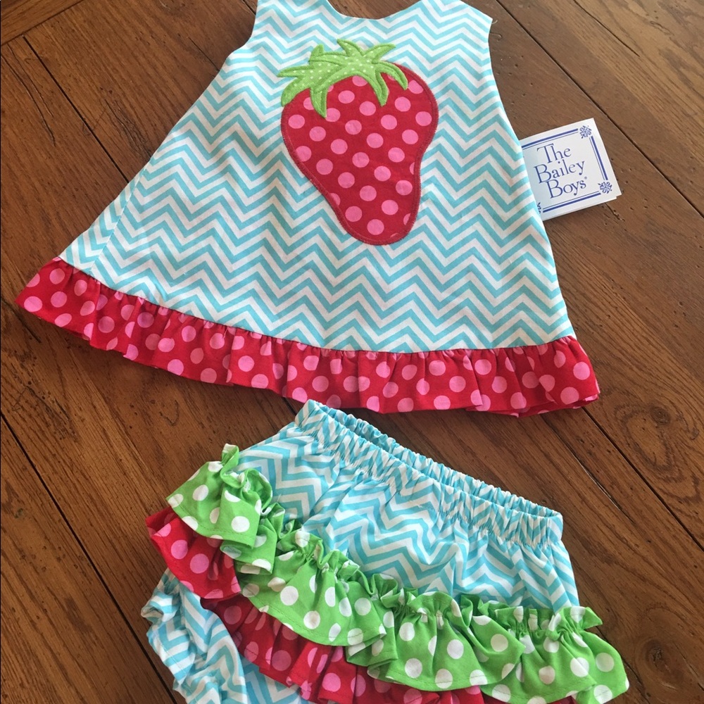 Bailey Boys strawberry outfit