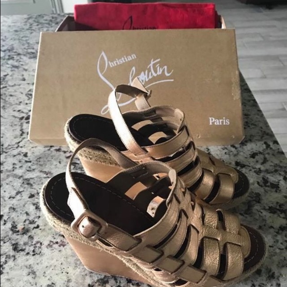 Christian Louboutin Caged Platform Wedges