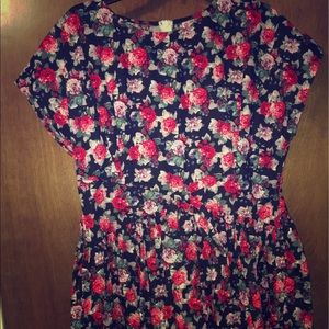 NWT! Black Floral Dress!