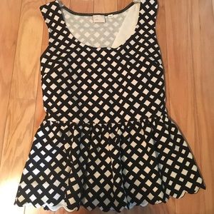 Anthropologie open back peplum