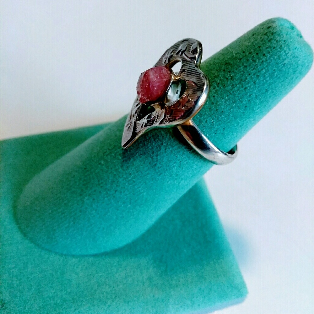 Ruby Sterling Silver Ring - Picture 3 of 3