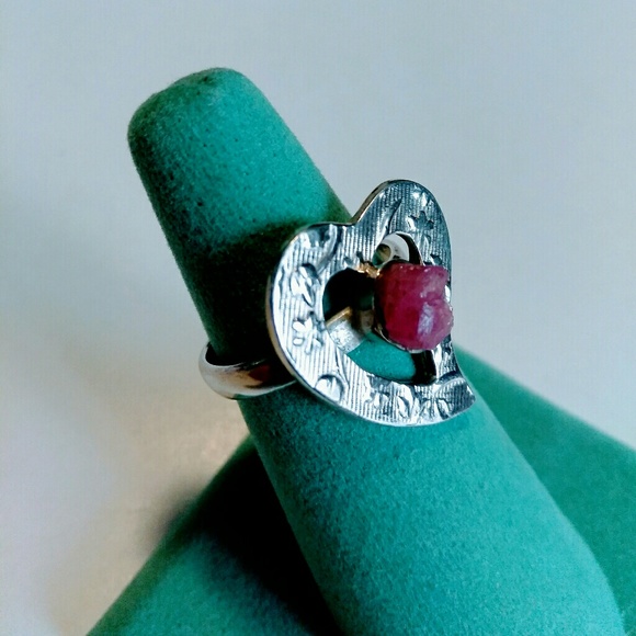 Ruby Sterling Silver Ring - Picture 2 of 3