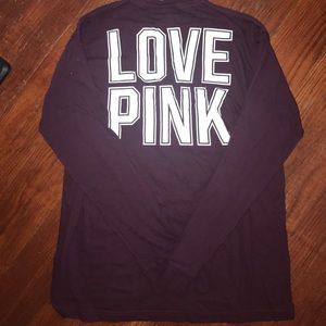 Maroon VS Pink pocket long sleeved shirt