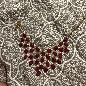 Maroon fashion necklace