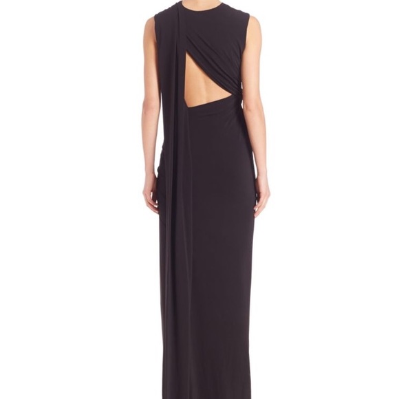 Alexander Wang asymmetric draped gown back cut out - Picture 2 of 3