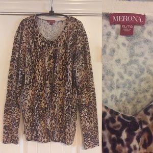 Animal Print Cardigan