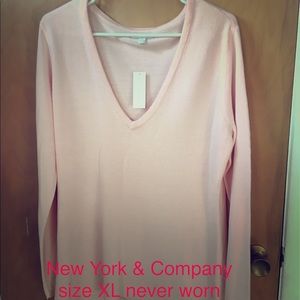 New York & Company pink sweater