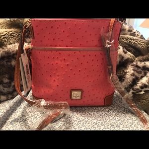 Dooney & Bourke Ostrich Hot Pink Crossbody Sold