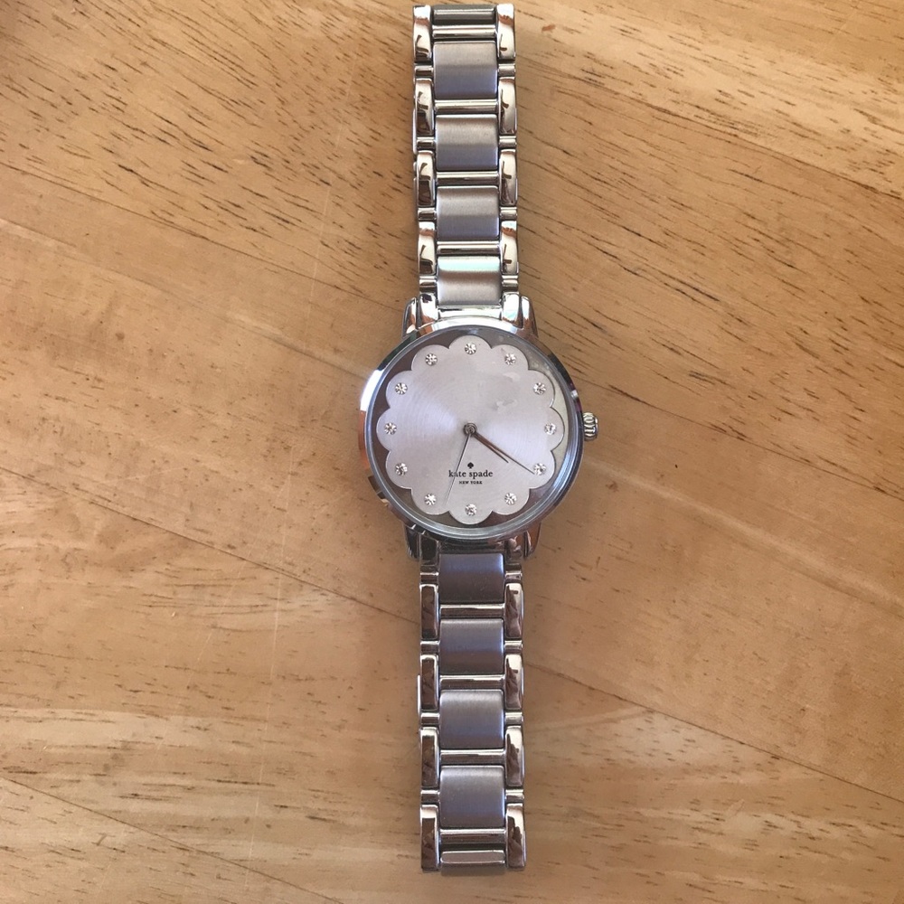 Silver Kate Spade watch with gems