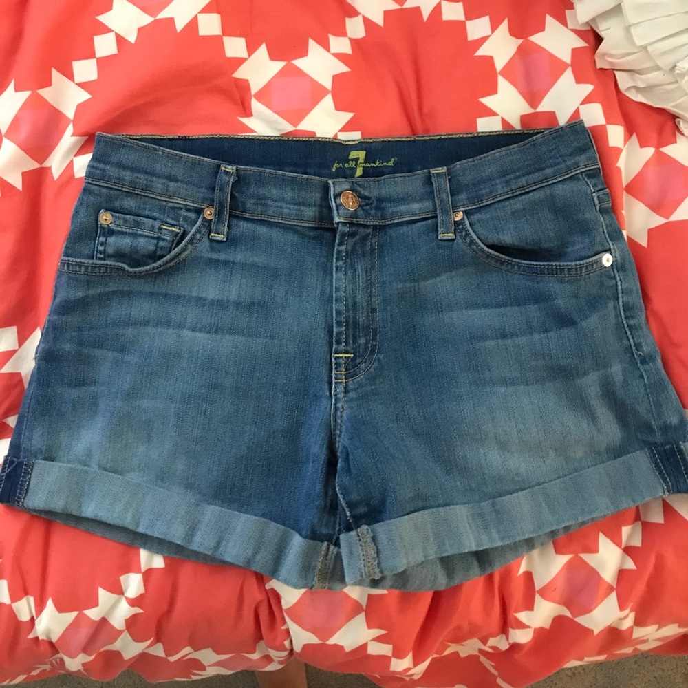 7 for all mankind jean shorts